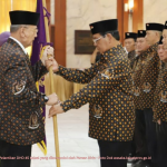 Prosesi pelantikan kepengurusan DHD 45 Kalsel yang diketuai Gubernur Kalsel H Sahbirin Noor