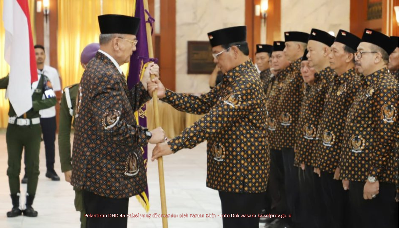 Prosesi pelantikan kepengurusan DHD 45 Kalsel yang diketuai Gubernur Kalsel H Sahbirin Noor