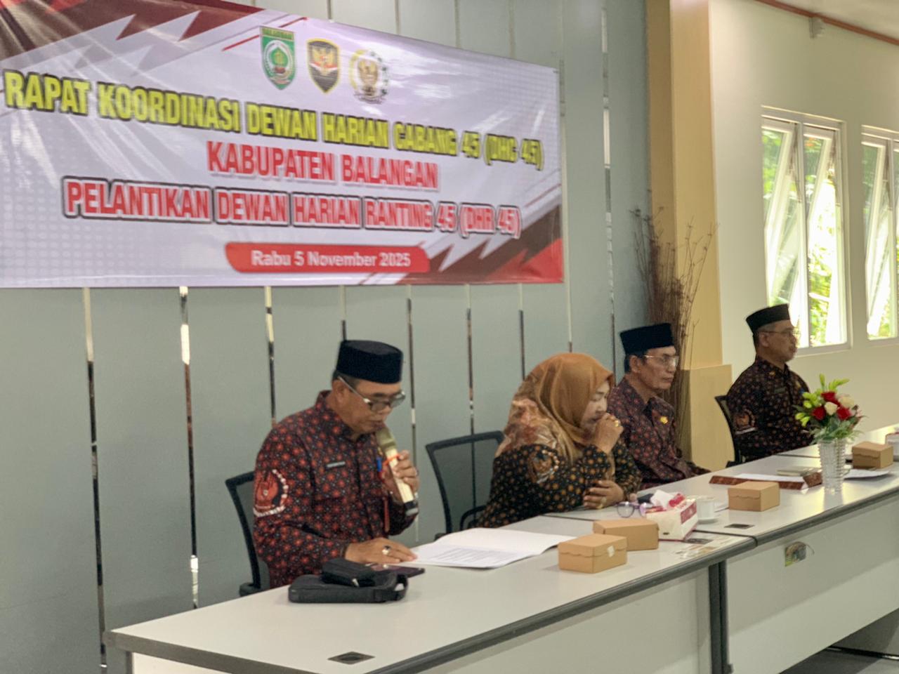 Rakor DHC 45 Kabupaten Balangan dan Pelantikan DHR 45 se-Kabupaten Balangan, Kalimantan Selatan